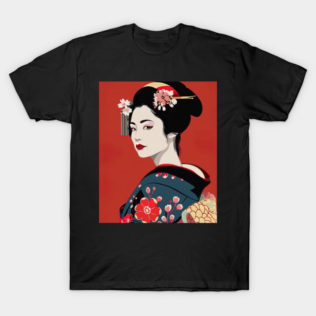 Kyoto Geisha Art T-Shirt by geekmethat